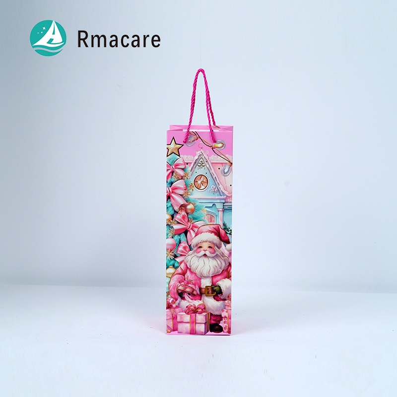 Christmas Wine Gift Bag Shatterproof Linen Tote with Christmas Tree Design Single Bottle Carrier for Holiday Presents – Wine Bag and Gift Bag price