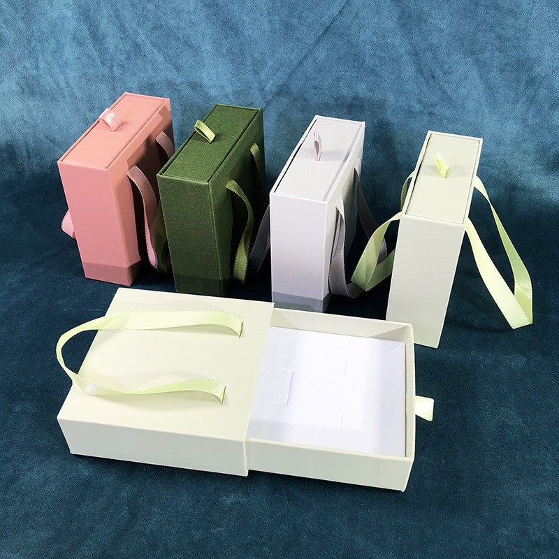 Custom Printing Hard Rigid Cardboard Sliding Box with Ribbon Rope Gift Sleeve Perfume Drawer Paper Box Pull out Perfume Box Packaging – Drawer Paper Box and Pull out Perfume Box price