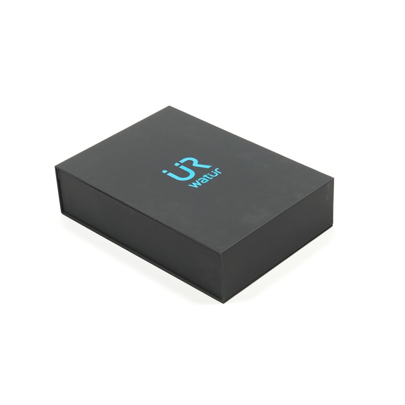 Custom Branding Matte Black Magnetic Closure Paper Gift Box for Garments Ribbon Handle Rectangular Folding Clothing Packaging – Cardboard Box and Custom Box price