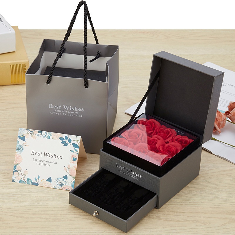 Valentine Flower Paper Gift Boxes Cardboard Customize Box Packaging – Paper Gift Box and Gift Box price