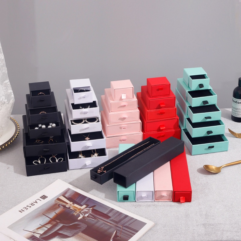Wholesale Custom Logo Leather Jewelry Box Luxury Earring Bracelet Necklace Ring Box Jewelry Packaging Box – Leather Belt Box and Necklace Boxes price