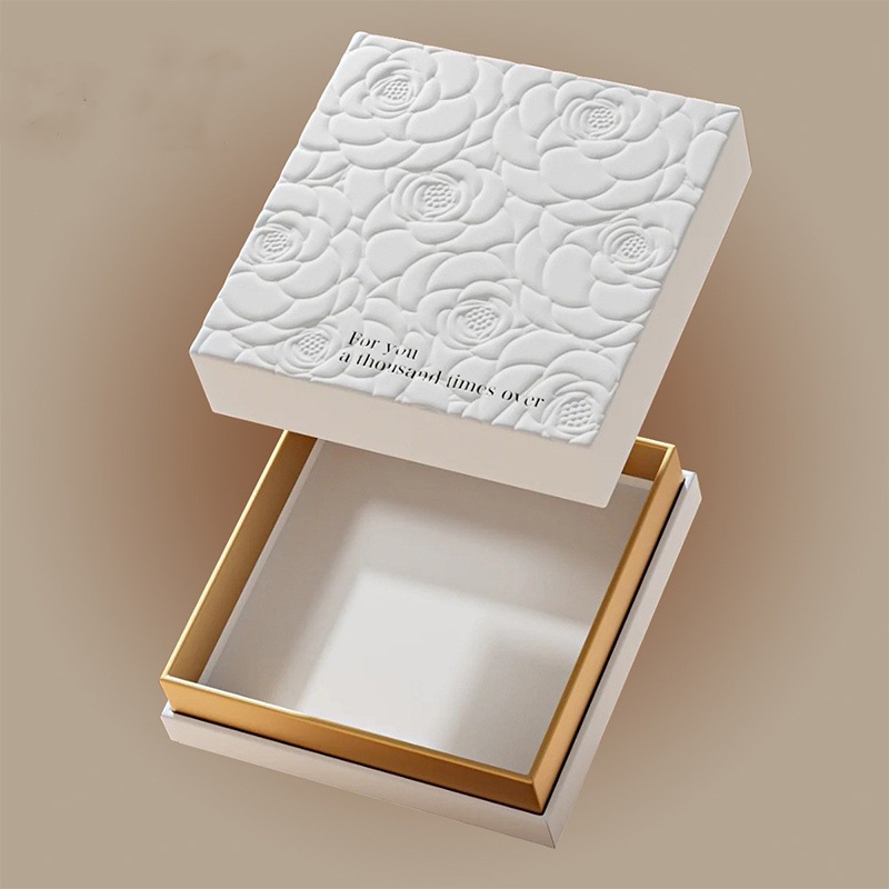 Custom 3D Relief Carton Lid and Base Box Recyclable Skincare Lid and Base Box Gift Wrap Durable Handmade Skincare Perfume Scarf Gift Box – Lid and Base Box and Paper Gift Box price