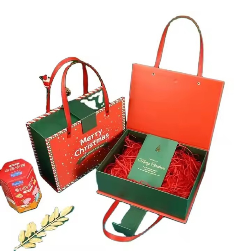 Merry Christmas Luxury Boutique Gift Box High Quality Paper Bag with Window UV Coating Embossing Wholesale Magnetic Gift Box – Christmas Packaging Box and Gift Box price