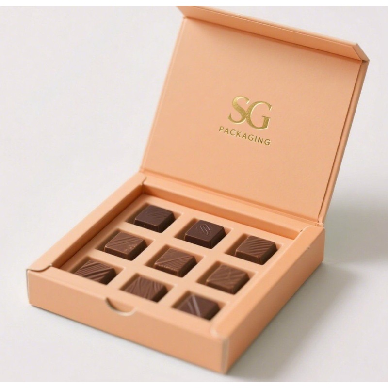 Rigid Paper Magnetic Closure Golden Packaging Box Luxury Chocolate Gift Boxes – Printed Custom Box and Chocolate Box price
