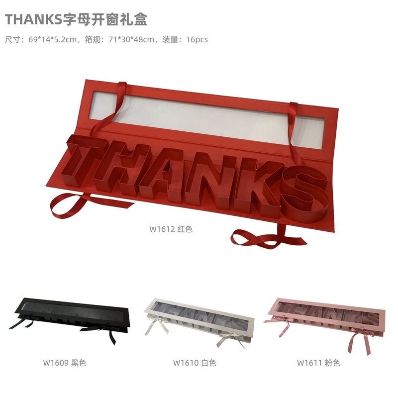 Thanks Monogrammed Window Rectangle Flower Box Everlasting Soap Packaging Box Wedding Companion Gift Box – Bag and Gift Box price