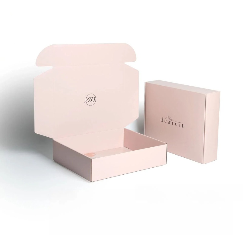 Wholesale Luxury Pink Color Customizable Folding Corrugated Cardboard Kraft Paper Gift Packaging Custom Printed Logo Small Mail Shipping Box Packaging Box – Packaging Box and Cardboard Kraft Paper Gift Packaging Box price