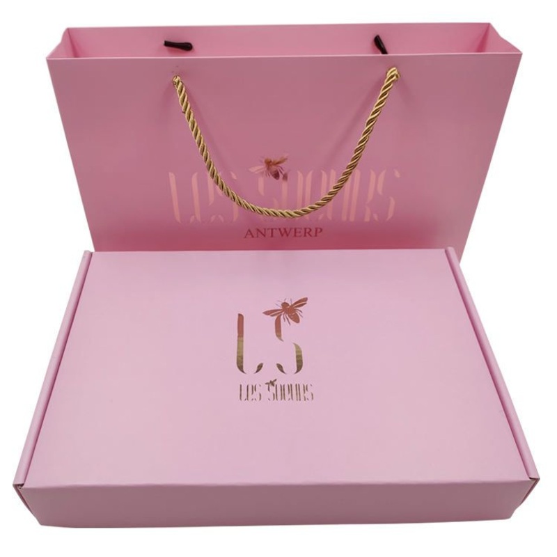 Custom Corrugated Mailer Pink Shipping Boxes Custom Logo Lingerie Box Packaging for Underwear Clothing Box with Paper Bag – Underwear Shopping Box and T-Shirt Mailer Box price