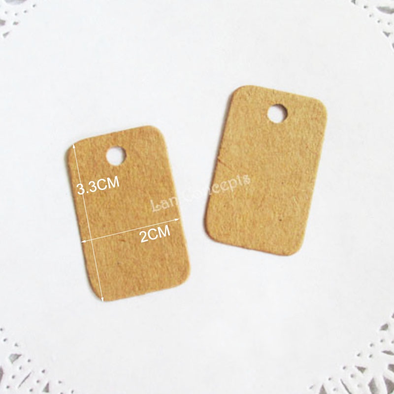 2X3.3cm Blank Hang Tag Rectangle Shaped with Rounded Corners for DIY Gift Favors Package Decoration – Hang Tag and Paper Tag price