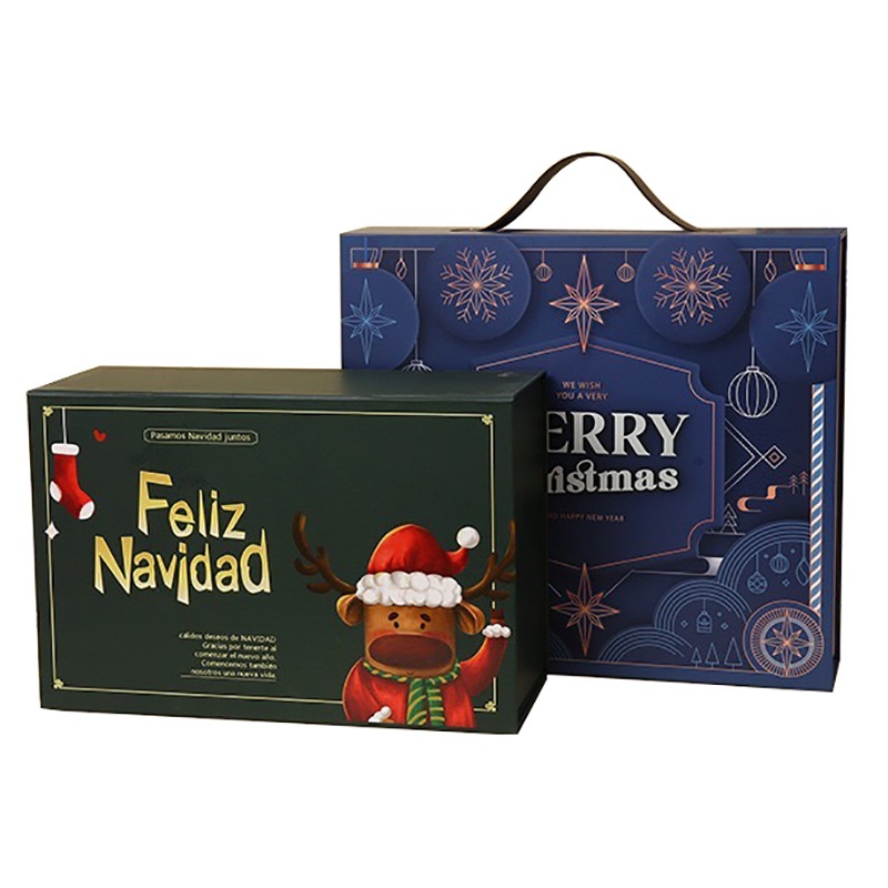 Custom Printing Christmas Foldable Packaging Paper Box Collapsible Decorative Gift Boxes with Handle Automatic Production Machine Wholesale Foldable Storage Box – Gift Box and Storage Box price