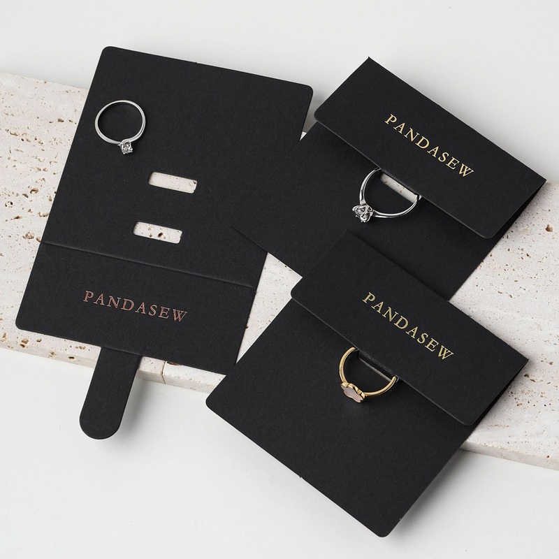 New Arrive Wholesale Pandasew Package Custom Logo Printed Black Kraft Paper Card for Ring Display – Earring Holder and Jewelry Canvas Cards price