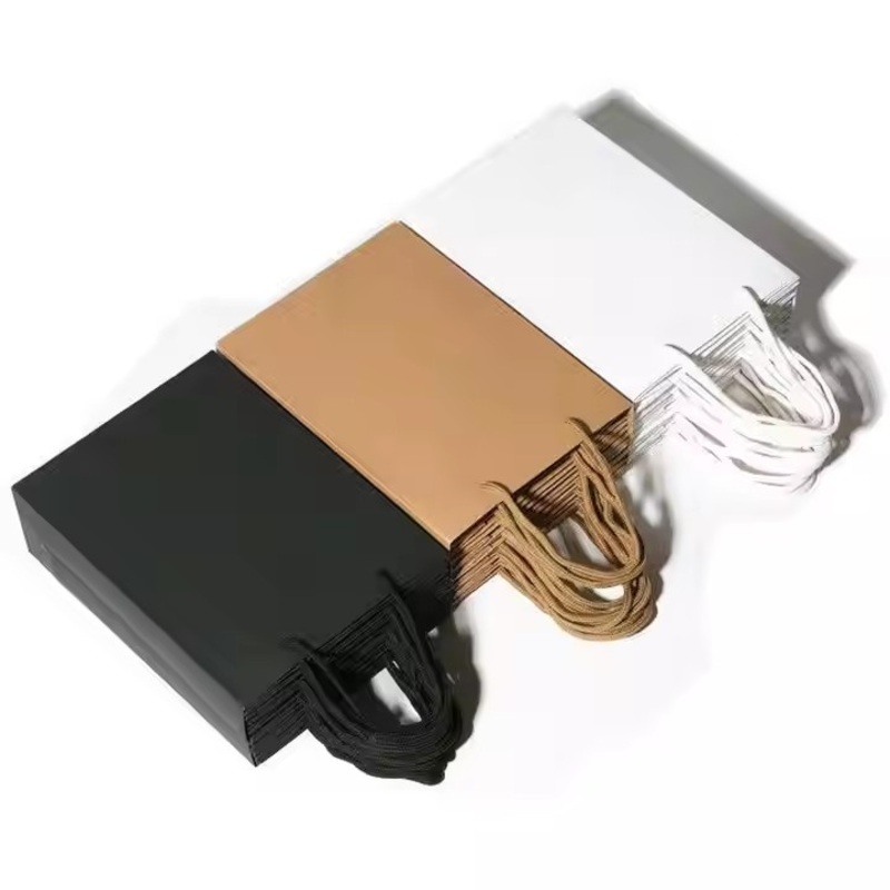 Factory Wholesale Low MOQ White Kraft Paper Bag Eco-Friendly Kraft Paper Bags for Food Takeaway Coffee Food Packaging Bag – Custom Bag and Kraft Paper Bag price