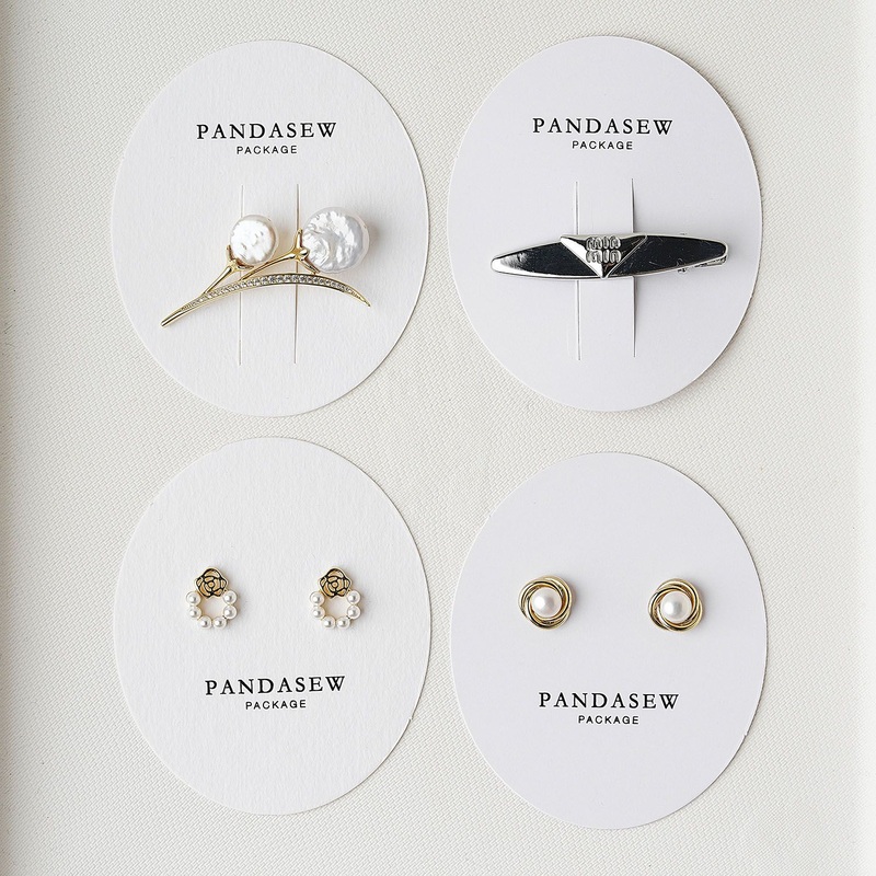 Pandasew Logo Customization White Cardboard Paper Card for Earrings, Hair Clips, Brooches – Earring Holder and Jewelry Canvas Cards price