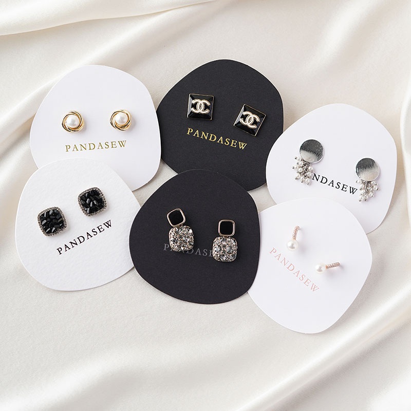 Pandasew Custom Circular Shape Paper Earring Holder Packaging Display Cards with Logo Printed Cards – Earring Holder and Jewelry Canvas Cards price