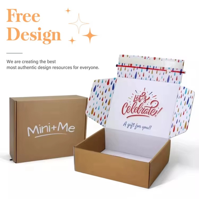 Custom Logo Printed Flat Pack Paper Packaging Box Corrugated Carton Cardboard Folding Kraft Mailer Shipping Mailing Box – Corrugated Box and Shipping Boxes price