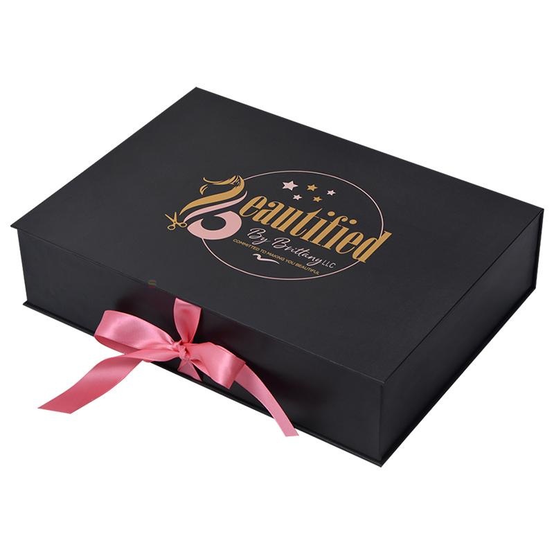 Custom Luxury Hair Packaging Boxes Wholesale Black Bundles Wig Packaging for Hair Extension Box – Packaging Paper Box and Gift Magnetic Box price