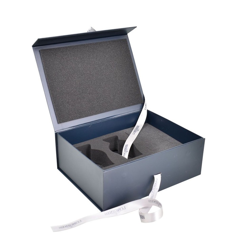 Luxury Custom Wine Bottle Packaging Navy Premium Rigid Paper Cardboard Ecommerce Magnetic Gift Boxes – Magnetic Box with Ribbon and Wine Box price