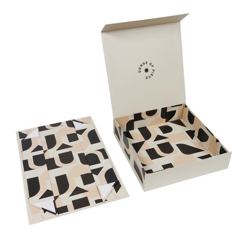 Custom Color Printing Luxury Fashion Flat Packing Folding Foldable Rigid Cardboard Carton Magnetic Paper Packaging Gift Present Shipping Storage Box with Ribbon – Gift Box and Packaging Box price