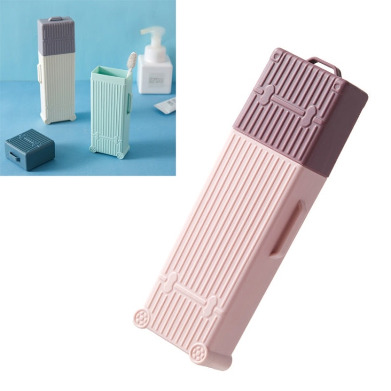 4 PCS Travel Wash Cup Toothbrush Box Portable Set Creative Business Trip Tooth Storage Box