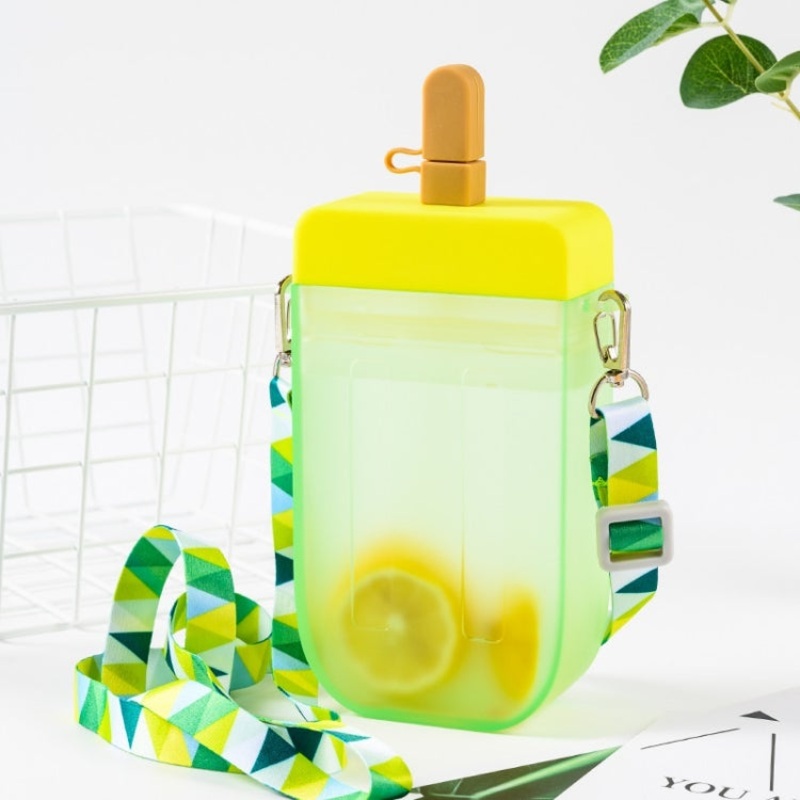 Creative Ice Cream Cup Adult Children Portable Straw Plastic Cup