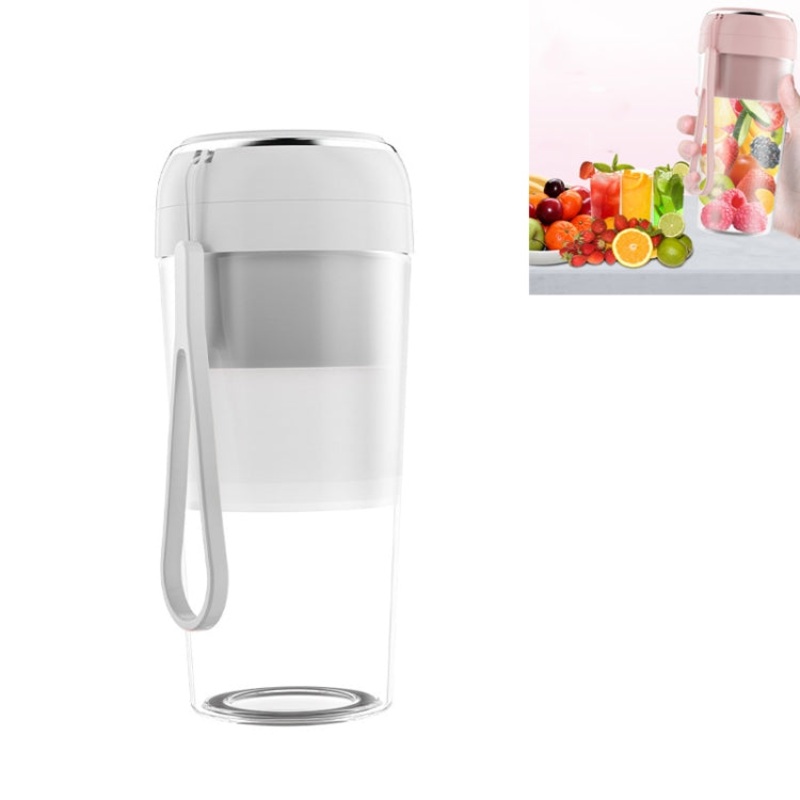 Electric Small Juicer Portable USB Home Mini Juice Cup, Style:Without Vacuum Lid(White)