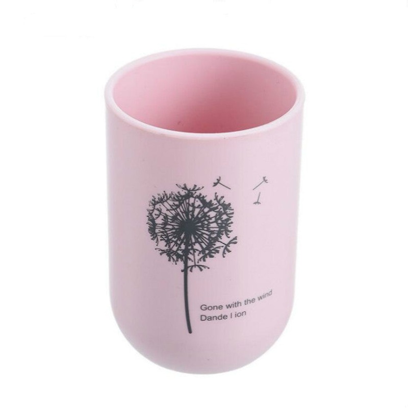 Simple Cute Brushing Cup Couple Plastic Mouthwash Cup, Pattern:Dandelion