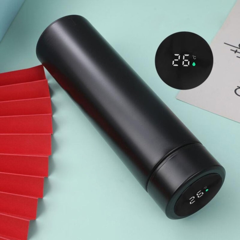 Smart Temperature Display 304 Stainless Steel Vacuum Flask Creative Business Cup For Male And Female Students, Style:High-quality