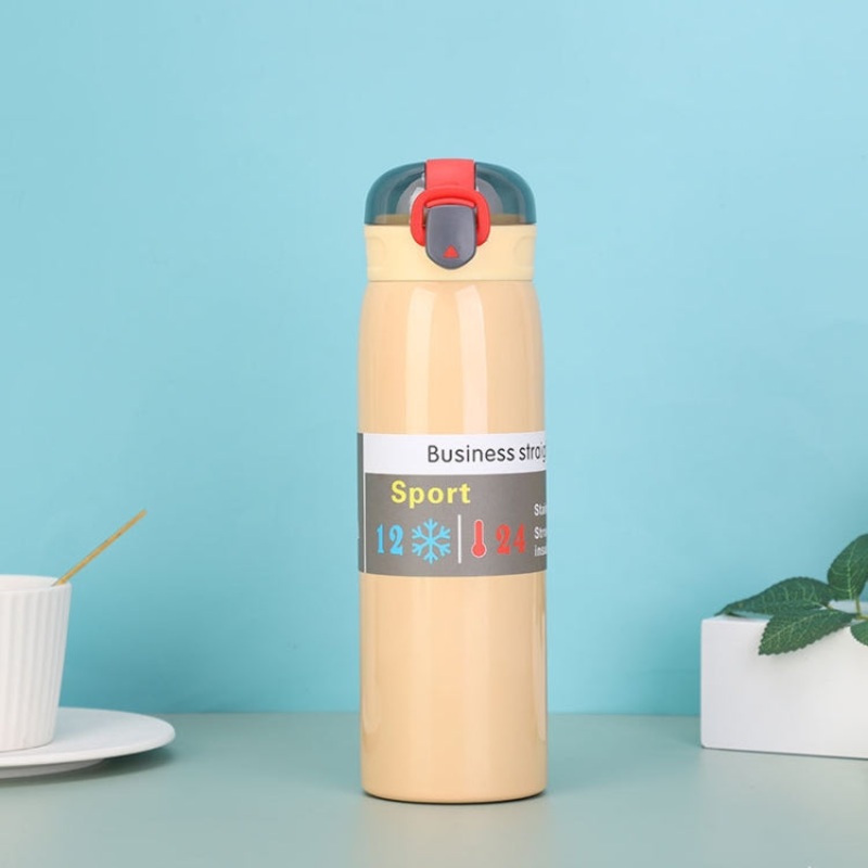 Stainless Steel Bouncing Vacuum Flask Convenient Sports Anti-Scalding Water Cup, Capacity:350ml