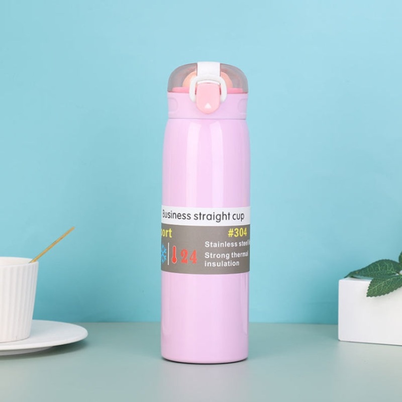 Stainless Steel Bouncing Vacuum Flask Convenient Sports Anti-Scalding Water Cup, Capacity:500ml