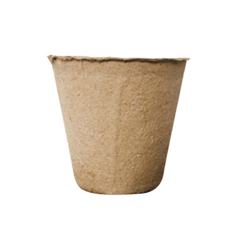 100 PCS Environmentally Friendly Practical Recyclable Paper Nursery Cups Straight Pulp Molded Flower Pots