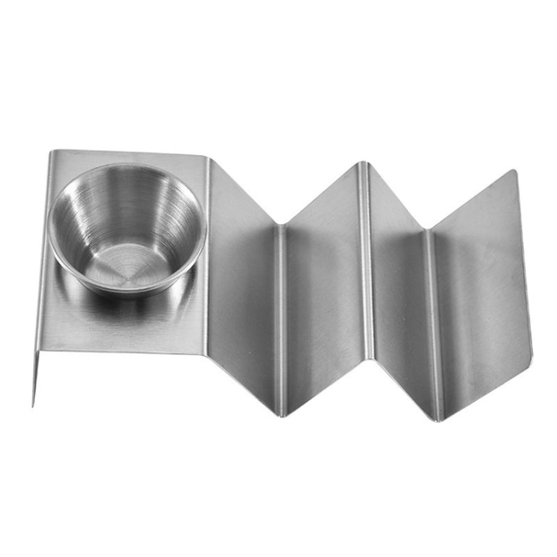 2 PCS Baking Stainless Steel Pancake Rack Buffet Tools With Cup
