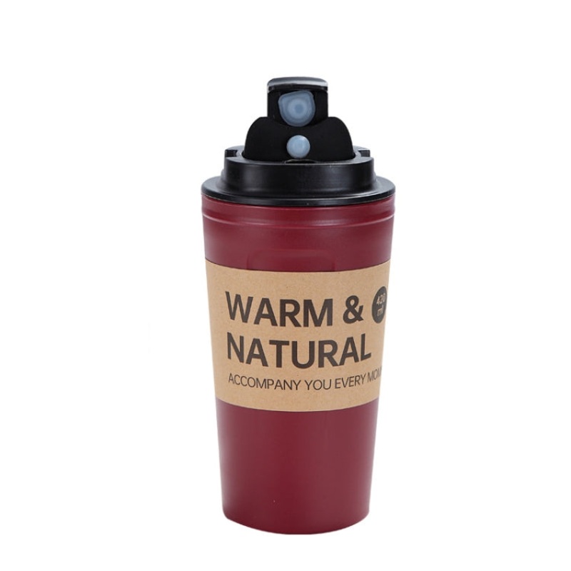 2 PCS Student Handy Plastic Cup Office Convenient Water Cup Coffee Cup(Red)
