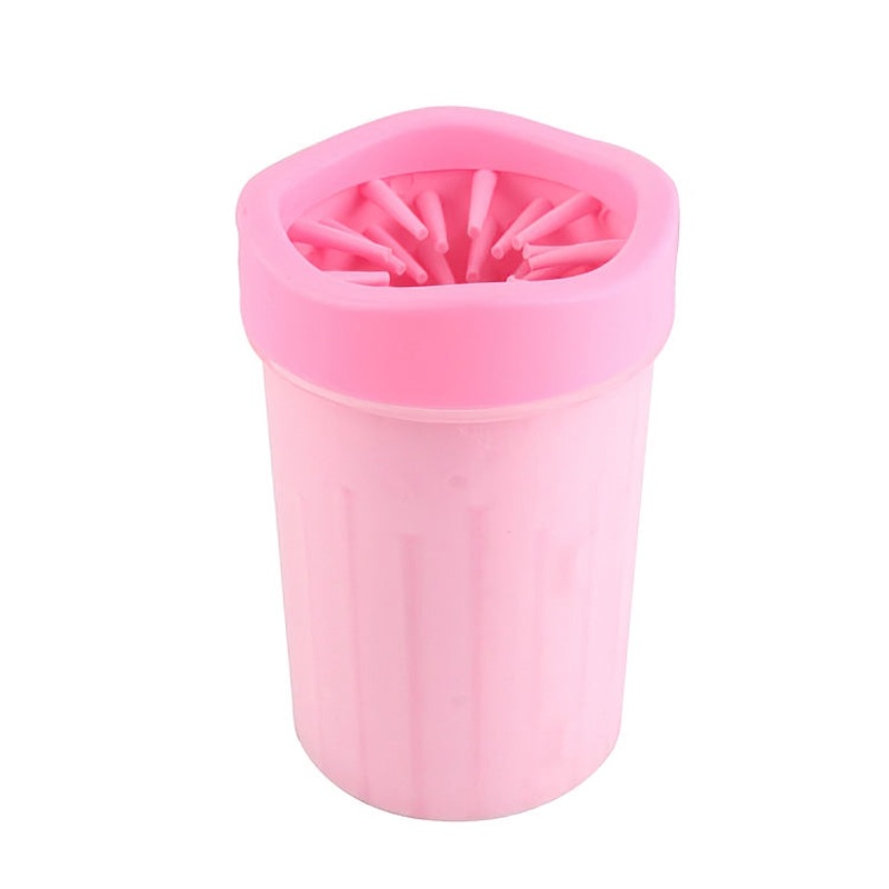 BG-W076 Cat And Dog Foot Washing Cup Outdoor Portable Pet Silicone Foot Washing Device, Specification: Large Pink