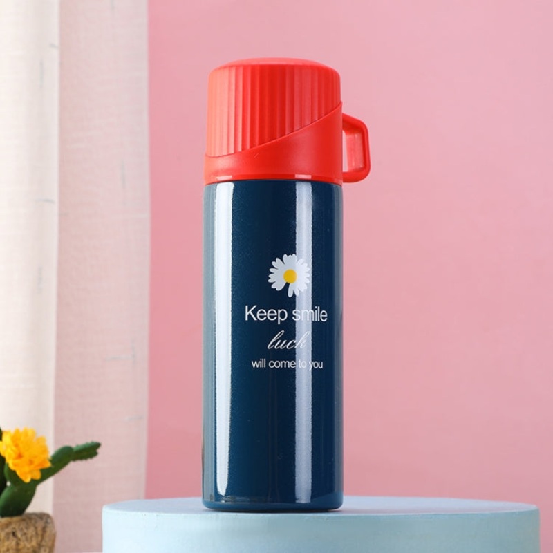 Daisy Pattern Outdoor Travel Stainless Steel Insulated Water Cup