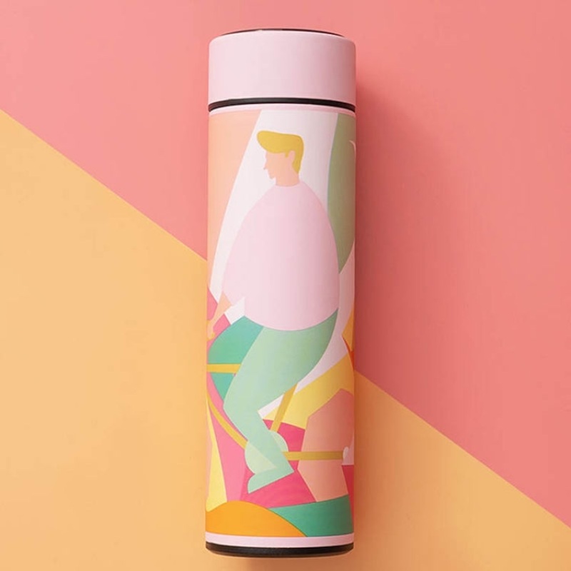 Macaroon Intelligent Temperature Measurement Stainless Steel Vacuum Flask Cup