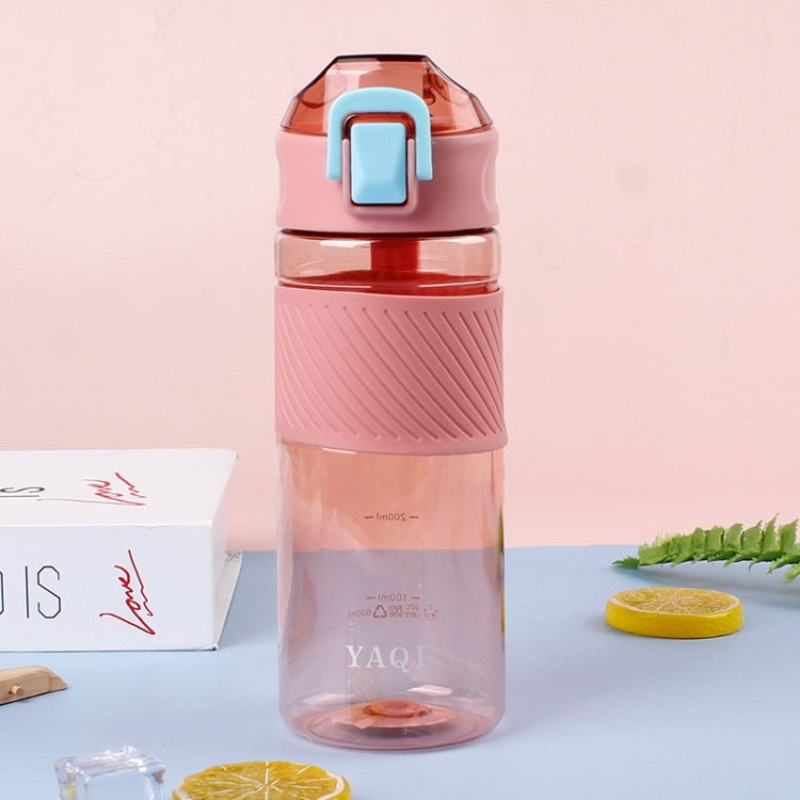 Snap Cover Plastic Water Cup Student Youth Travel Sports Portable Cup