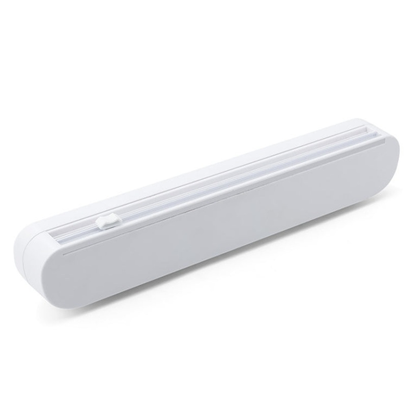 Suction Cup Type Cling Film Cutter Household Plastic Wrap Adjustable Storage Cutting Box(White)