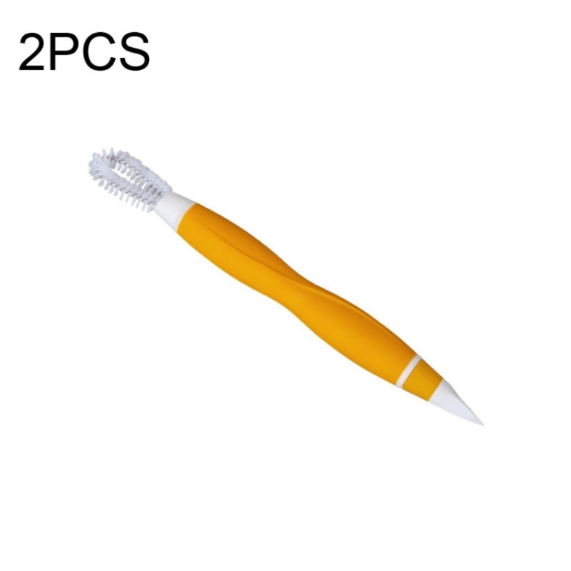 2 PCS Cup Lid Brush Pacifier Brush Multifunctional Gap Brush