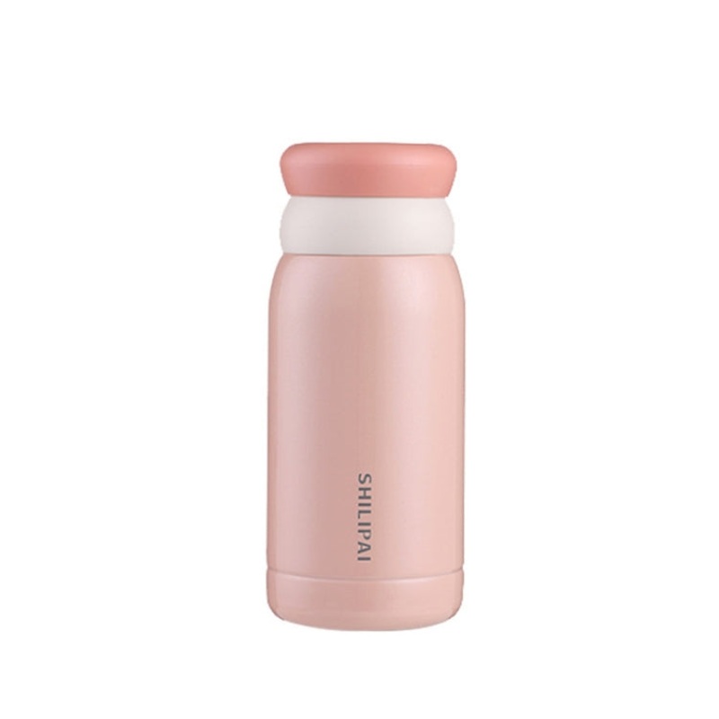 203809 300ml Portable 304 Stainless Steel Vacuum Thermoses Macaron Color Matching Cute Cup