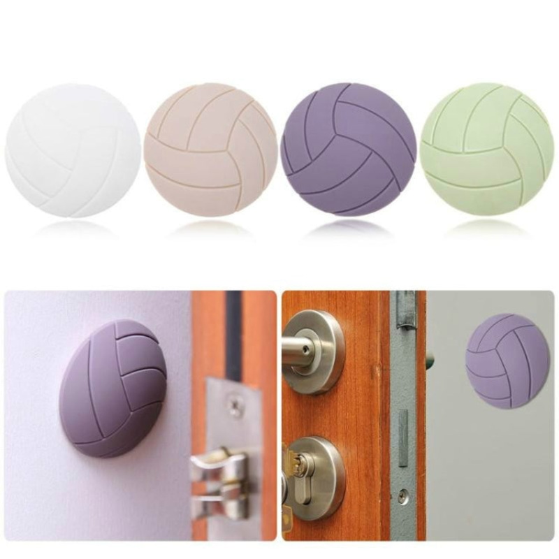 4Pcs/Set Refrigerator Door Handle Crash Pad Suction Cup Thick Silicone StickerRandom Color Delivery