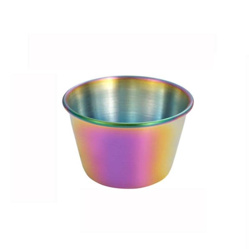 5 PCS Stainless Steel Tortilla Salad Tomato Sauce Cup, Specification 304 Small (Colorful)