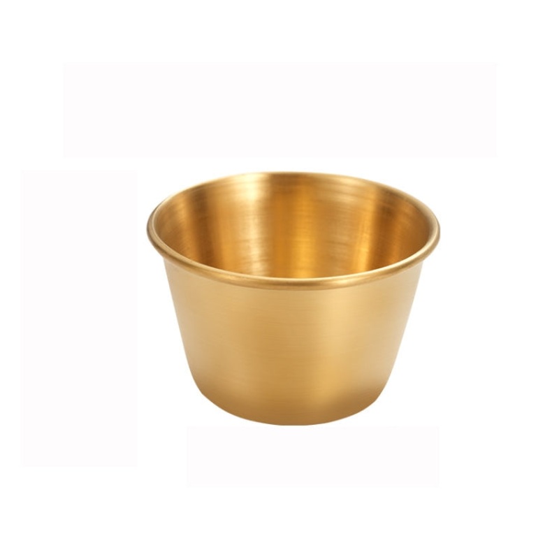 5 PCS Stainless Steel Tortilla Salad Tomato Sauce Cup, Specification 304 Small (Gold)
