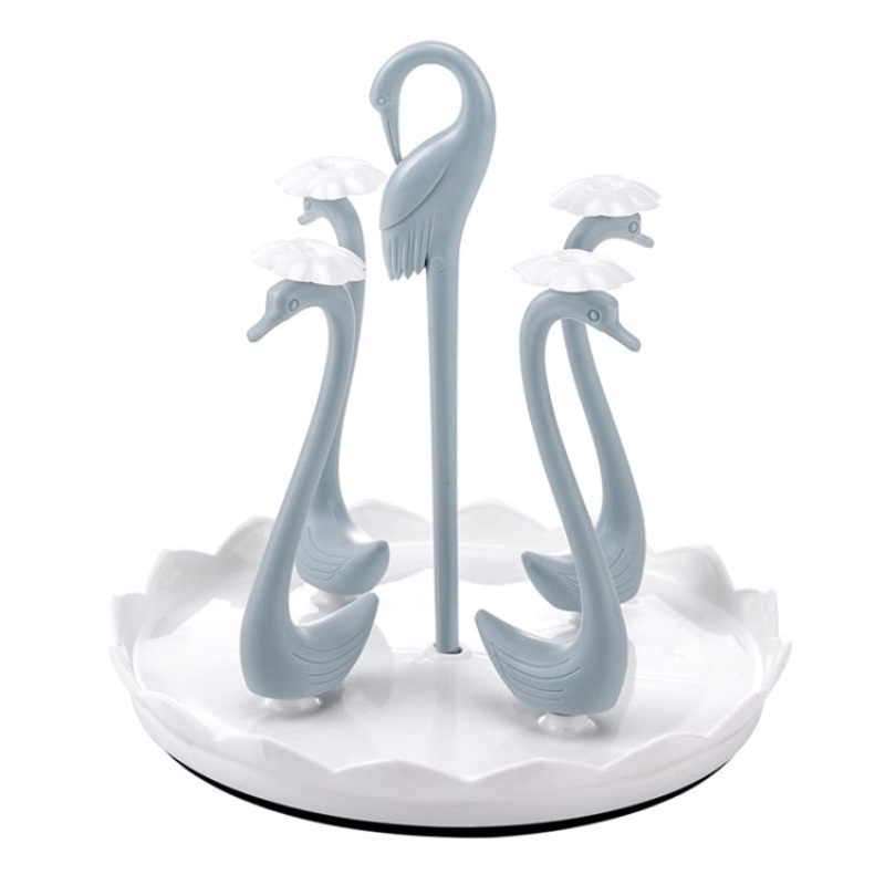 Home Portable Drainer Cup Holder With Rotatable Tray, Specification: Four Cups