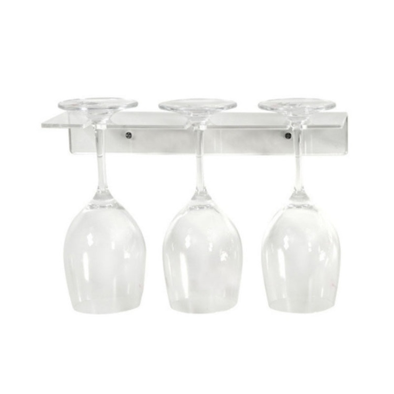 Household Red Wine Goblet Acrylic Upside Down Cup Holder(Three Cups)