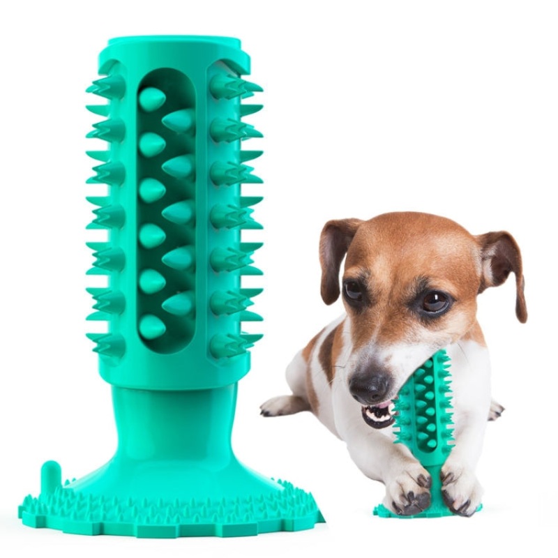 Suction Cup Sounding Dog Toy Bite Resistant Molar Stick Dog Toothbrush Pet Supplies