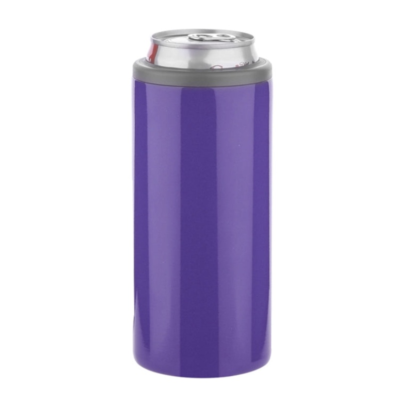 12oz Coca Cold Cans 304 Stainless Steel Double Layer Vacuum Beer Cold Cup, Color: Purple