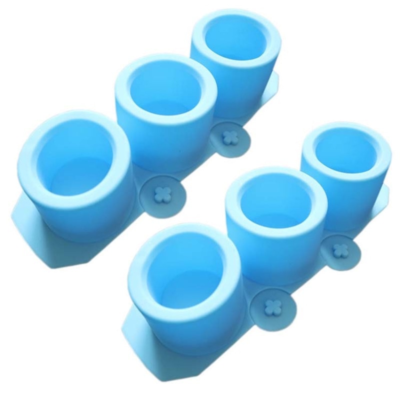 2 PCS 3 Grid Round Ice Cup Ice Tray Silicone Mold Cake Mold