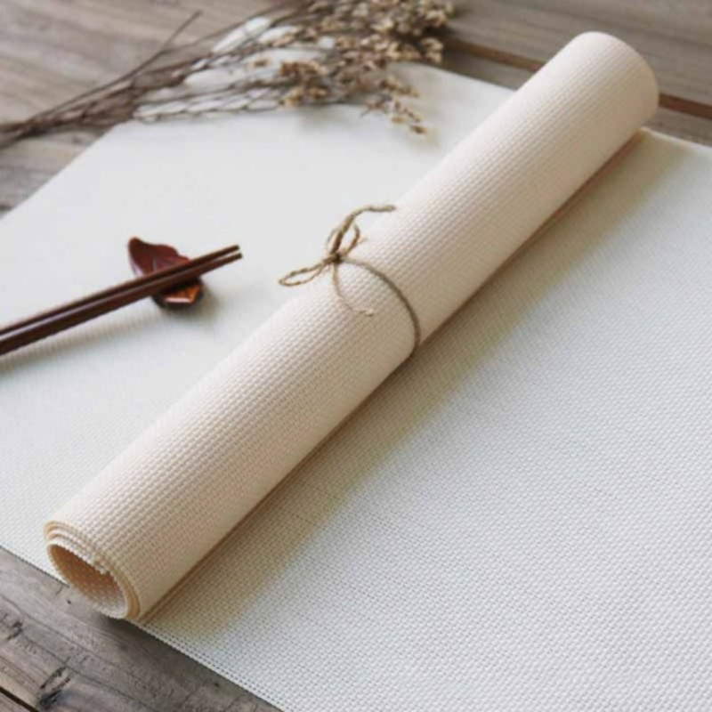 2 PCS Table Mat Rectangular PVC Bowl Plate Cup Pads Braided Heat Insulation Pad Kitchen Accessories