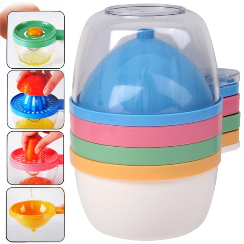 6 in 1 Kitchen Tool Funnel + Juicer + Grater +  Egg Separator + Cup + Measuring Cup