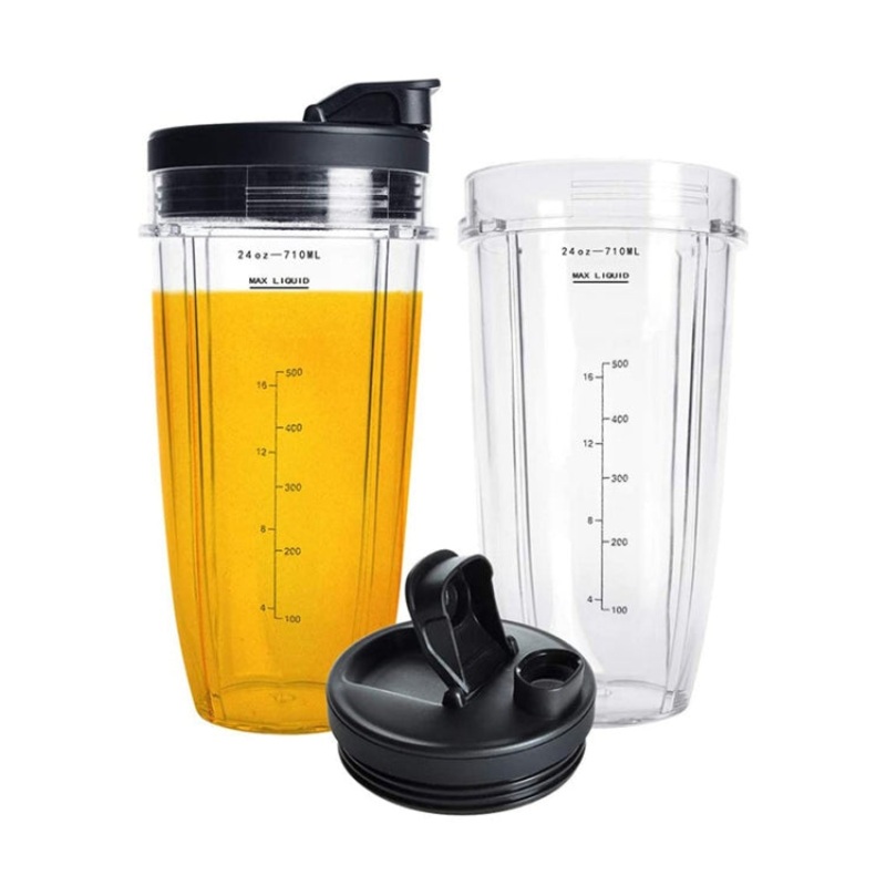 For Nutri Ninja Auto IQ Series Blenders 2pcs 710ML(24oz) Measuring Scale Cup Mug
