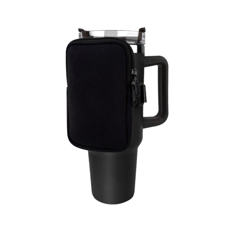 Water Cup Sided Storage Pockets With Zipper Fit For 40Oz Tumbler Single Pocket